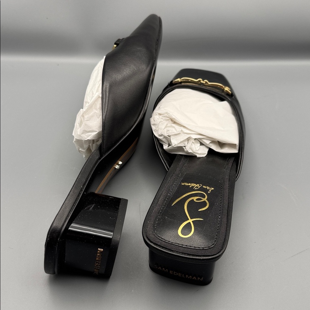 Sam Edelman Women's Ollie Black Leather Mules - Picture 4 of 4